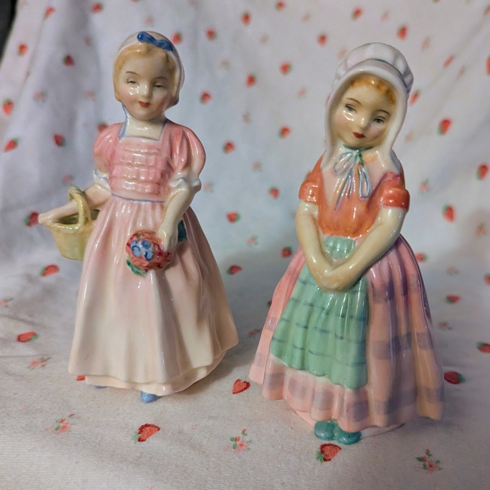 Charming Porcelain Figurines in Pastel Colors